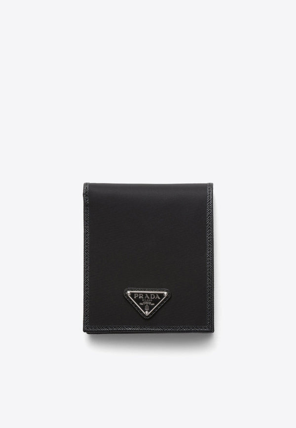 Logo Plaque Bi-Fold Re-Nylon Wallet