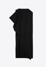 Leonie Asymmetric Draped Midi Dress