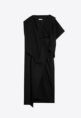 Leonie Asymmetric Draped Midi Dress