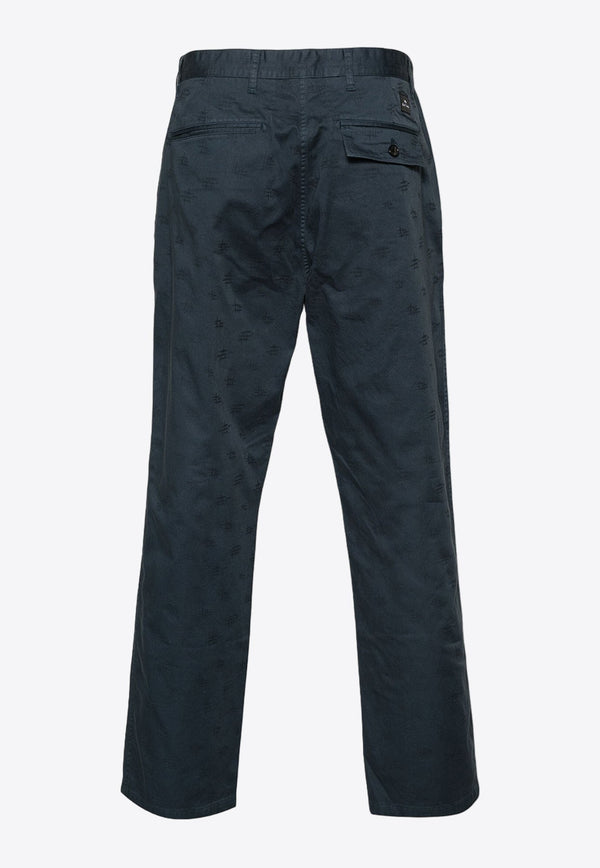 Monogram Jacquard Straight Pants