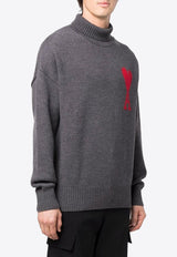 Ami De Coeur Mock-Neck Wool Sweater