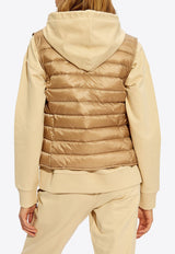 Logo Patch Mock-Neck Down Gilet