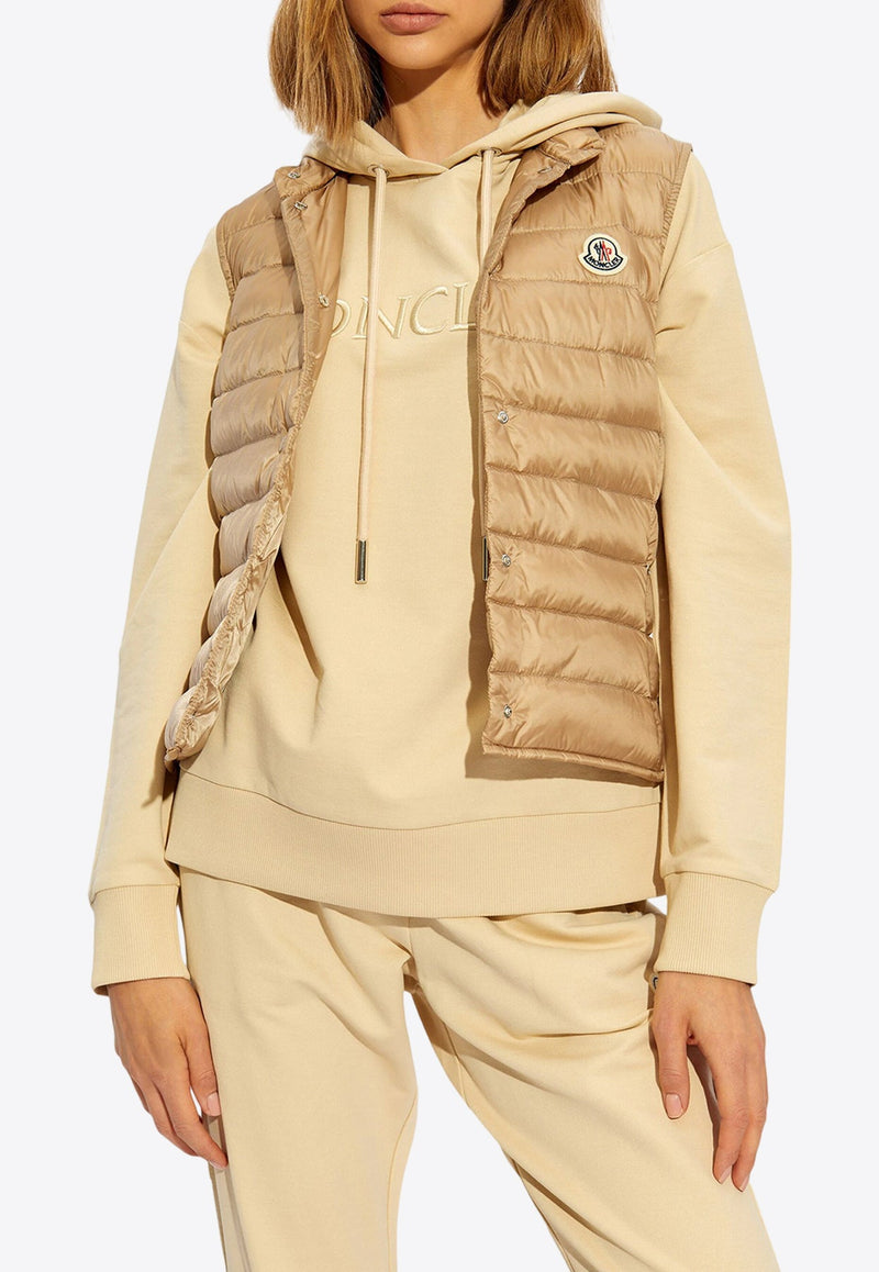 Logo Patch Mock-Neck Down Gilet