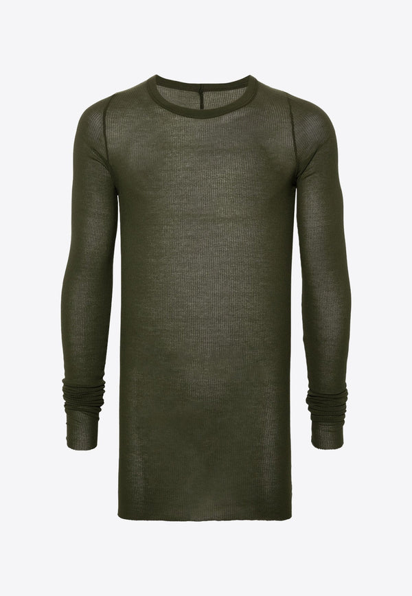 Fine Ribbed Long-Sleeved T-shirt