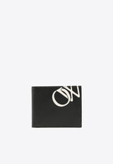 OW Print Calf Leather Wallet