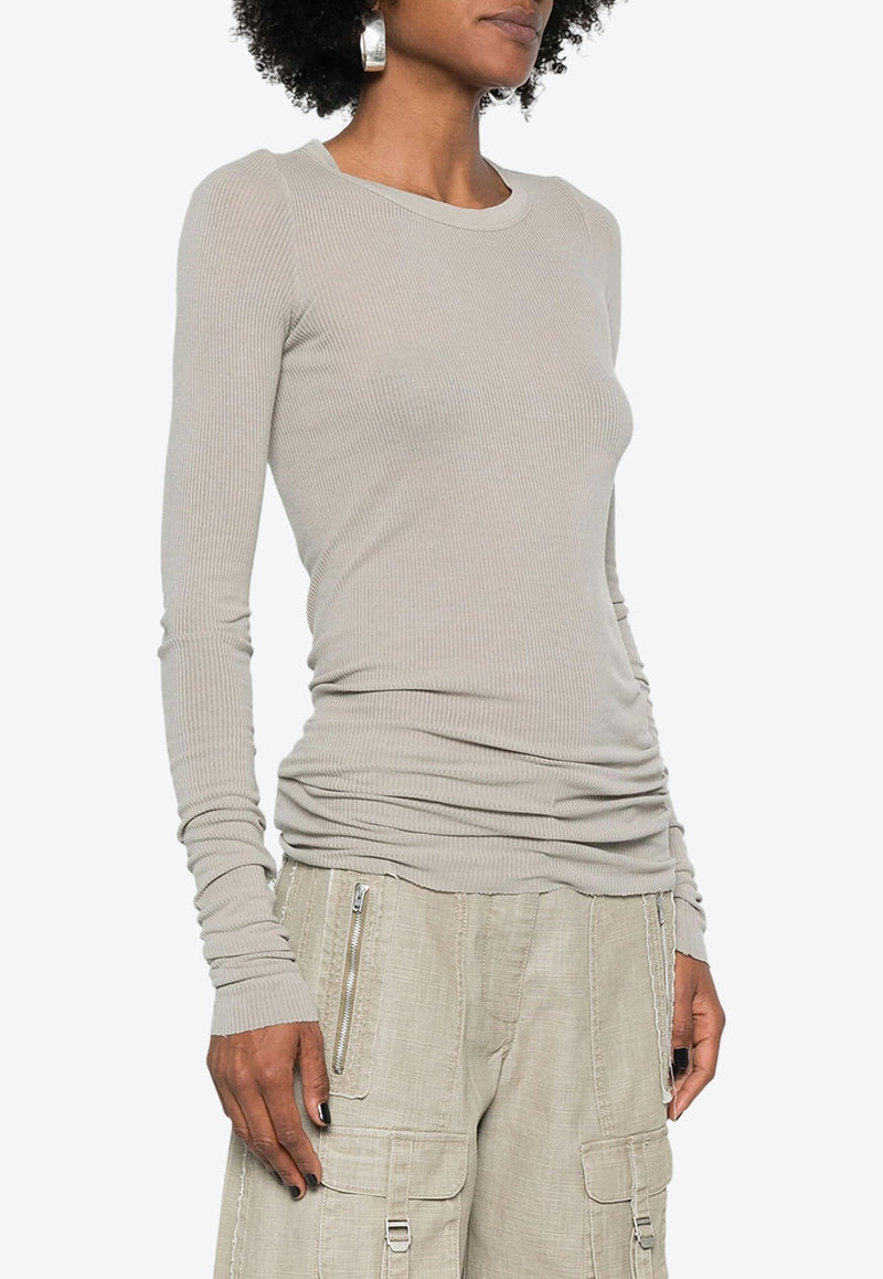 Ribbed Long-Sleeved Top