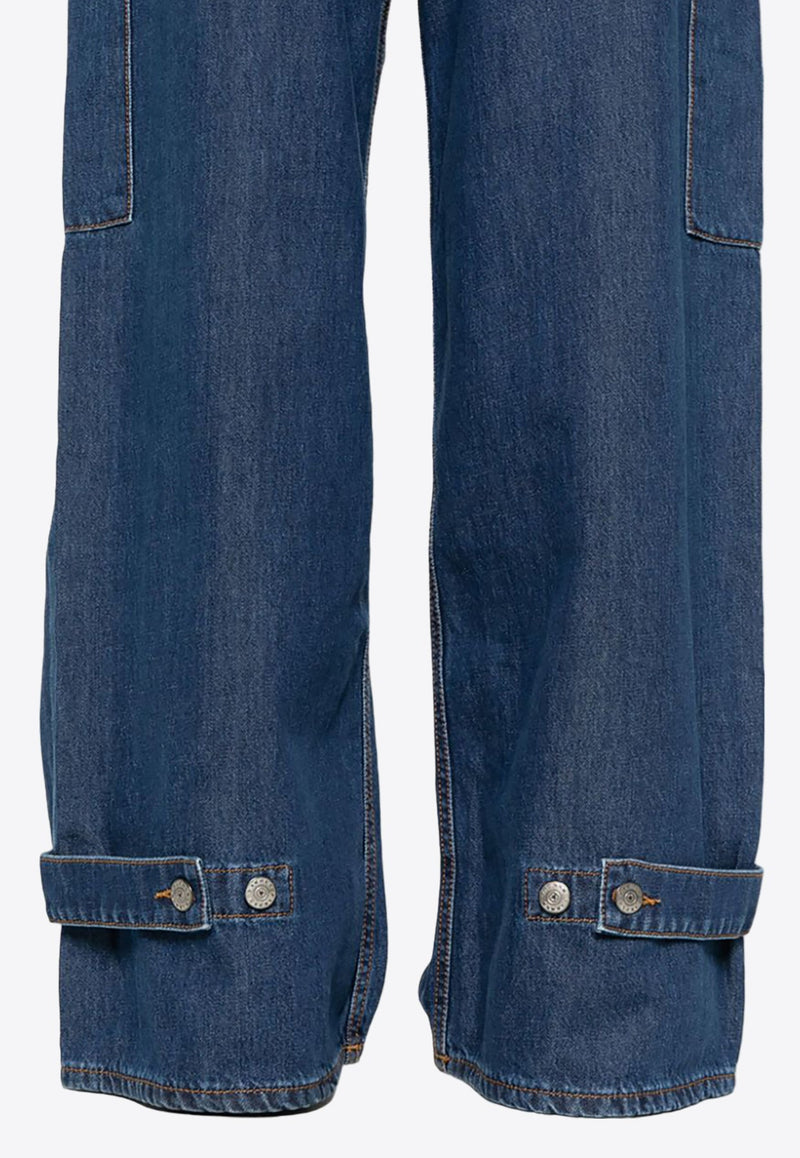 Cigan Wide Cargo Denim Pants