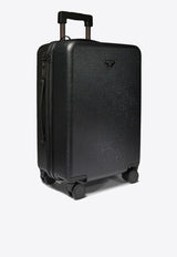 Triangle Logo Leather Suitcase