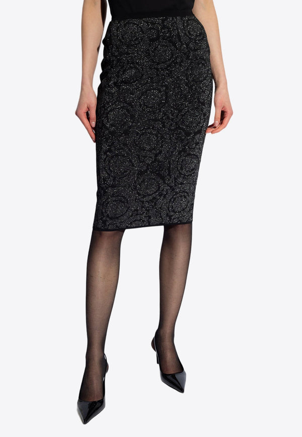 Barocco Jacquard Pencil Skirt