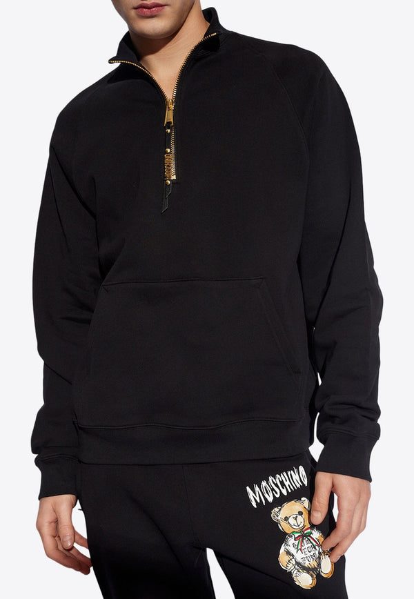 Half-Zip Long-Sleeved Sweatshirt