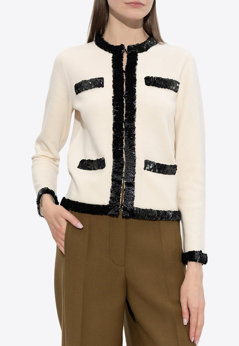 Kendra Wool and Sequin Cardigan