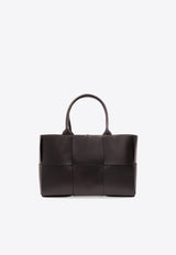 Small Arco Intrecciato Leather Tote Bag