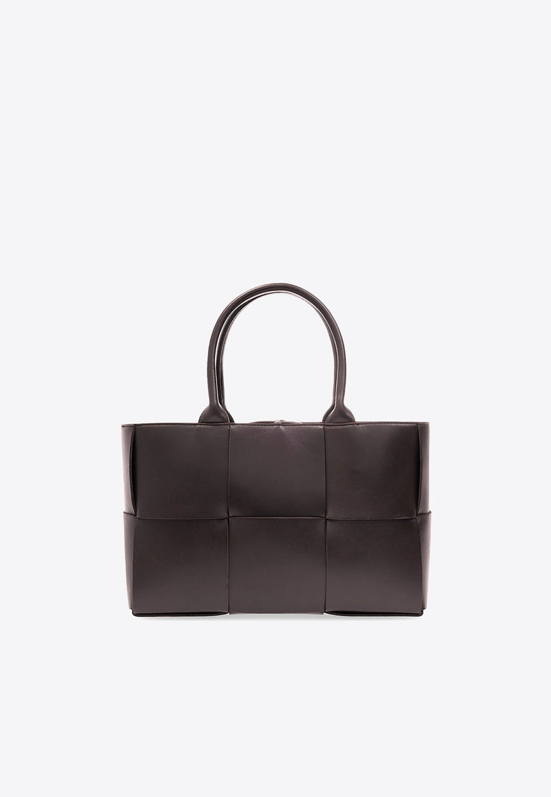 Small Arco Intrecciato Leather Tote Bag