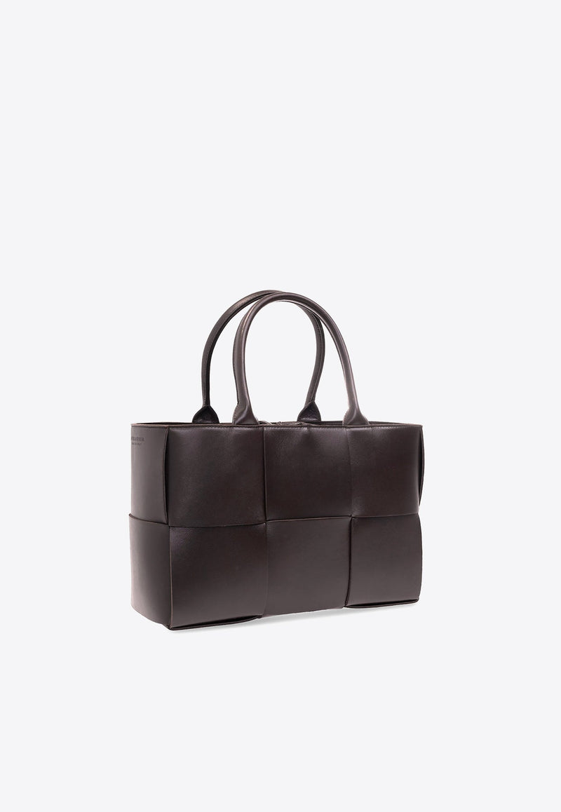 Small Arco Intrecciato Leather Tote Bag