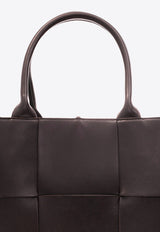 Small Arco Intrecciato Leather Tote Bag