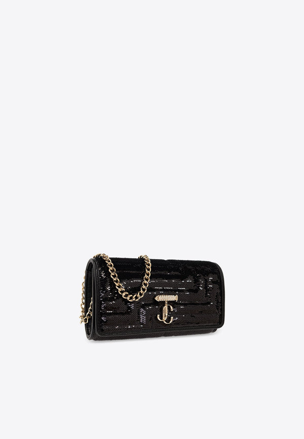 Avenue Sequined Chain Clutch