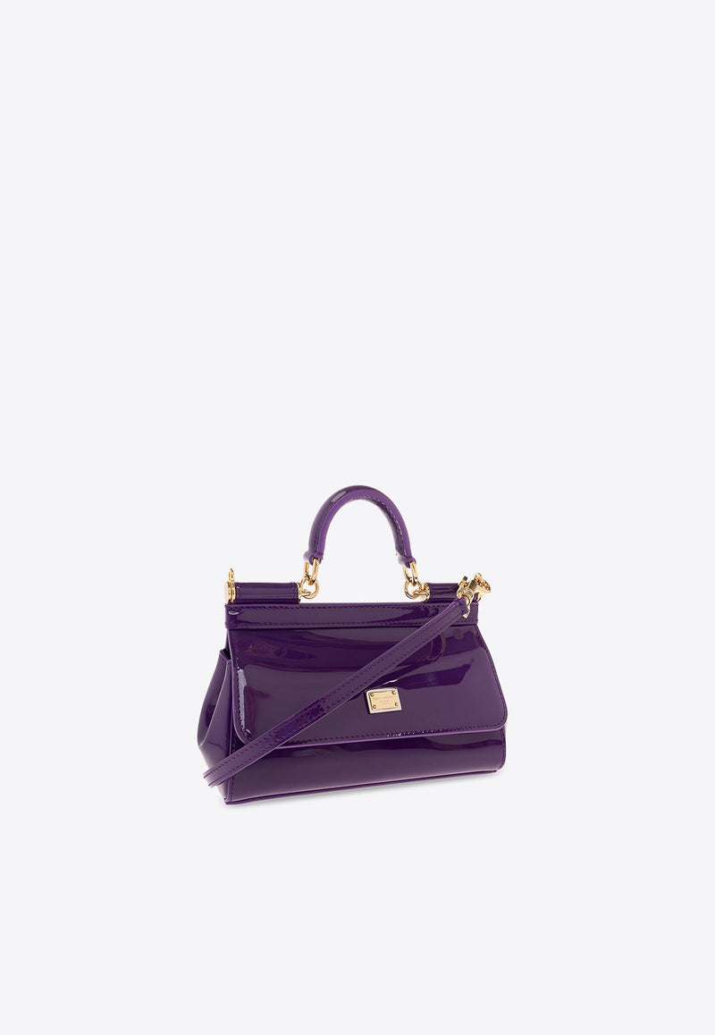 Small Sicily Top Handle Bag in Patent Leather