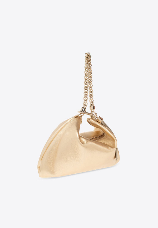 Callie Metallic Leather Top Handle Bag