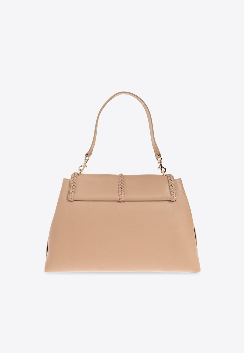 Large Penelope Grained Leather Shoulder Bag