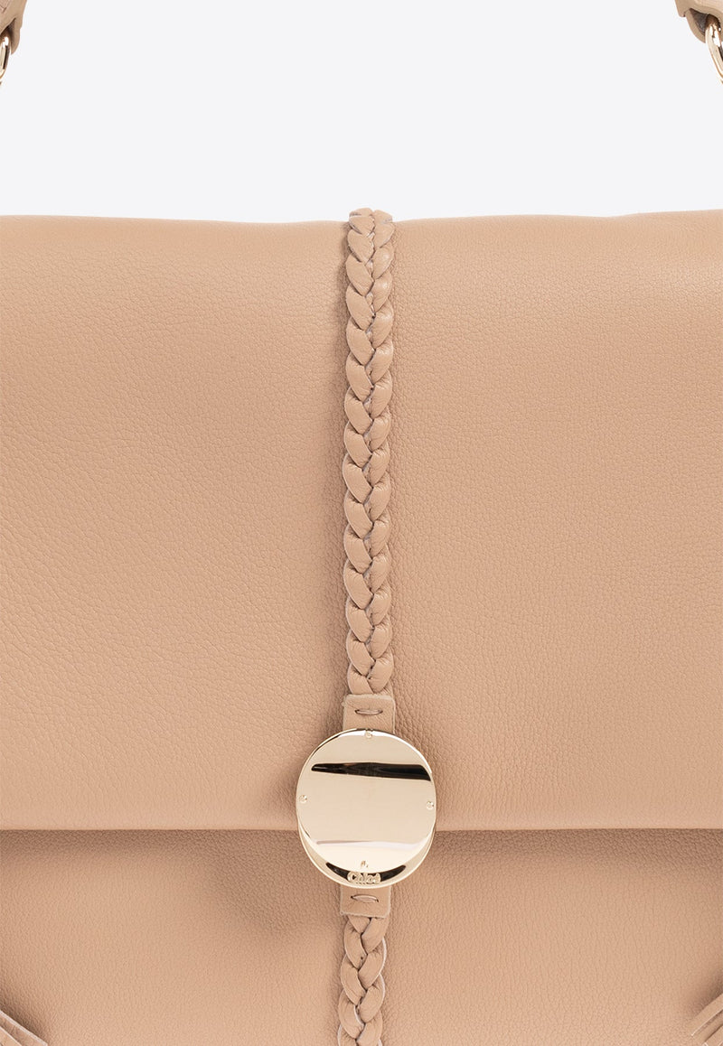 Large Penelope Grained Leather Shoulder Bag