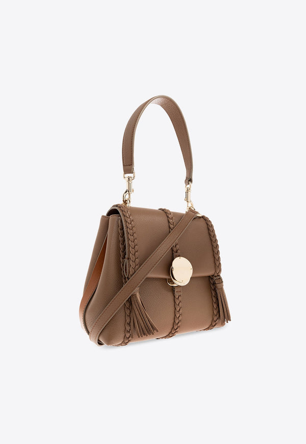 Small Penelope Grained Leather Shoulder Bag