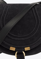 Marcie Suede and Leather Shoulder Bag