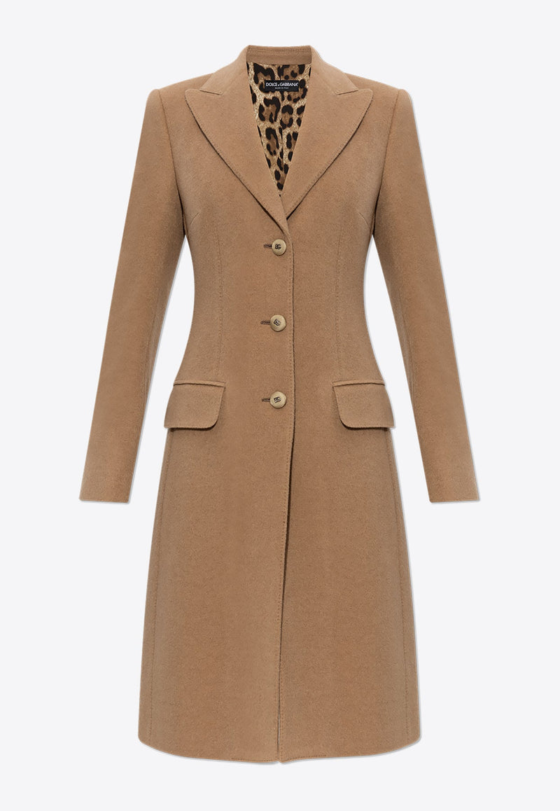 Single-Breasted Camel Hair Coat