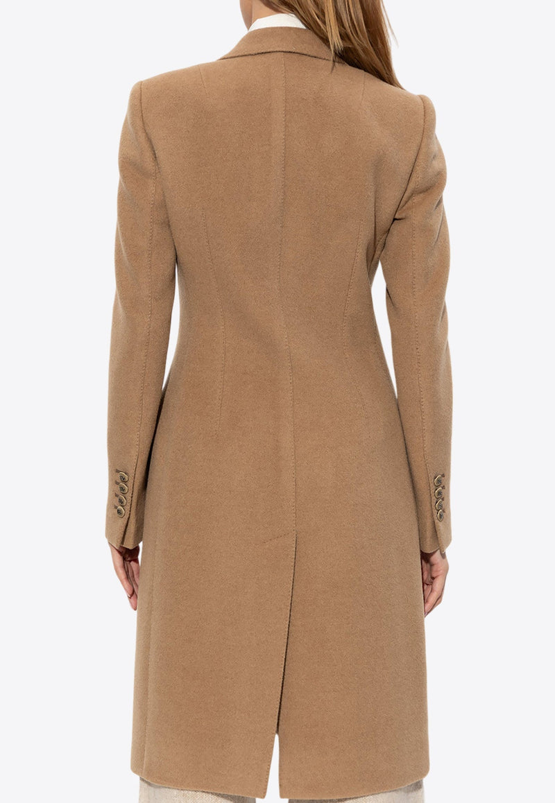 Single-Breasted Camel Hair Coat