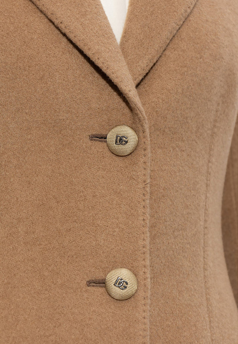 Single-Breasted Camel Hair Coat