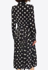 All-Over DG Logo Midi Shirt Dress