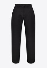 Straight-Leg Wool Tailored Pants