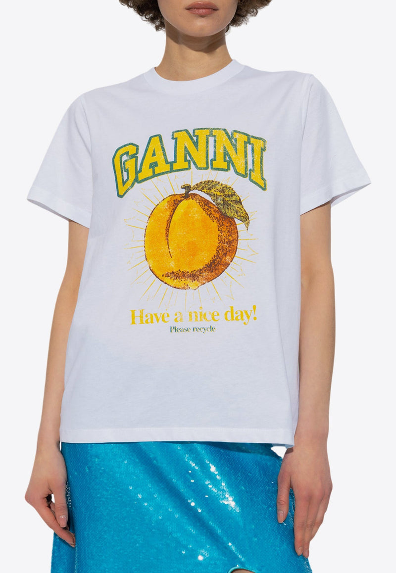 Fruit Print Crewneck T-shirt