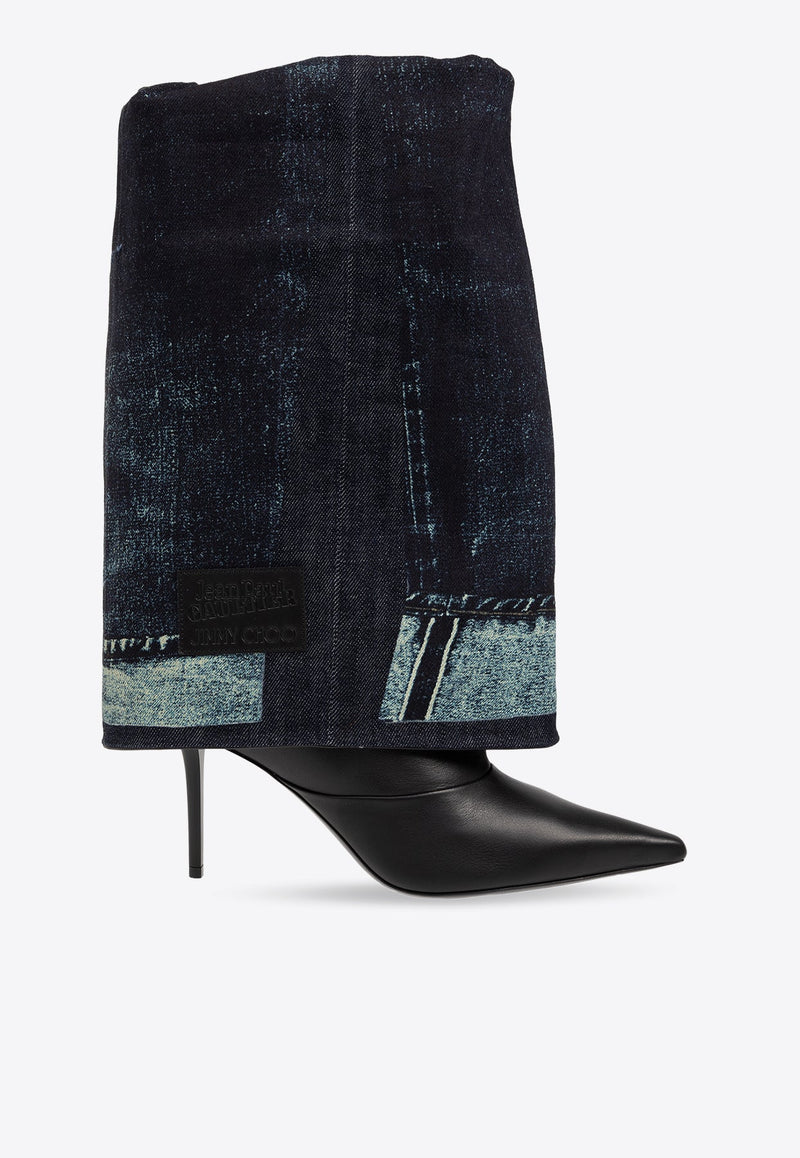 X Jean Paul Gaultier 90 Over-the-Knee Denim Boots