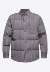 Quilted Down Striped Jacket