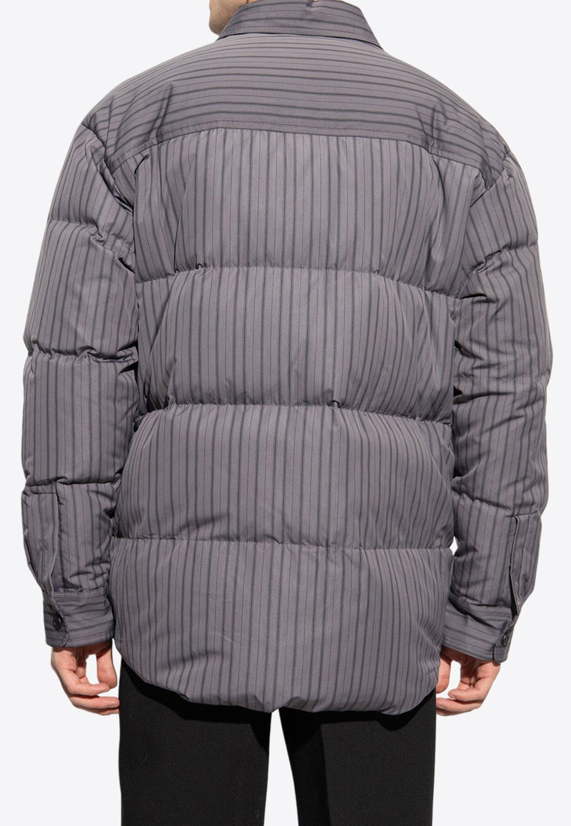 Quilted Down Striped Jacket