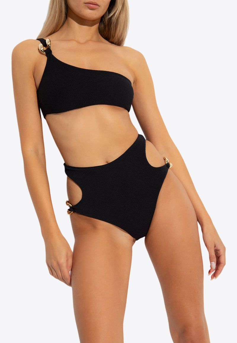 Ribbed Cut-Out Bikini Bottom