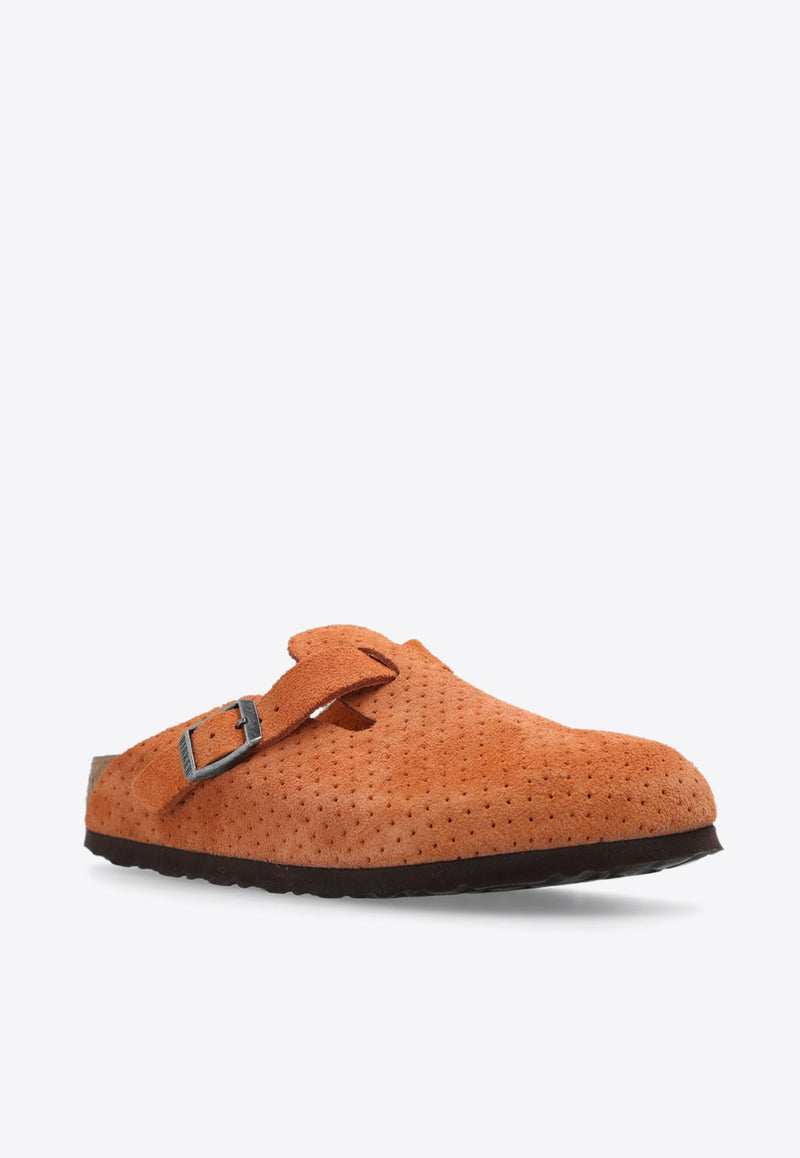 Boston Perforated Suede Mules