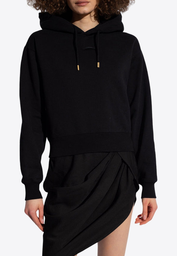 Logo Patch Drawstring Hoodie