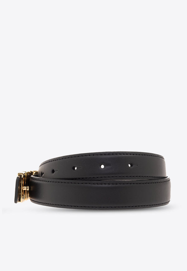 Logo Lettering Leather Belt