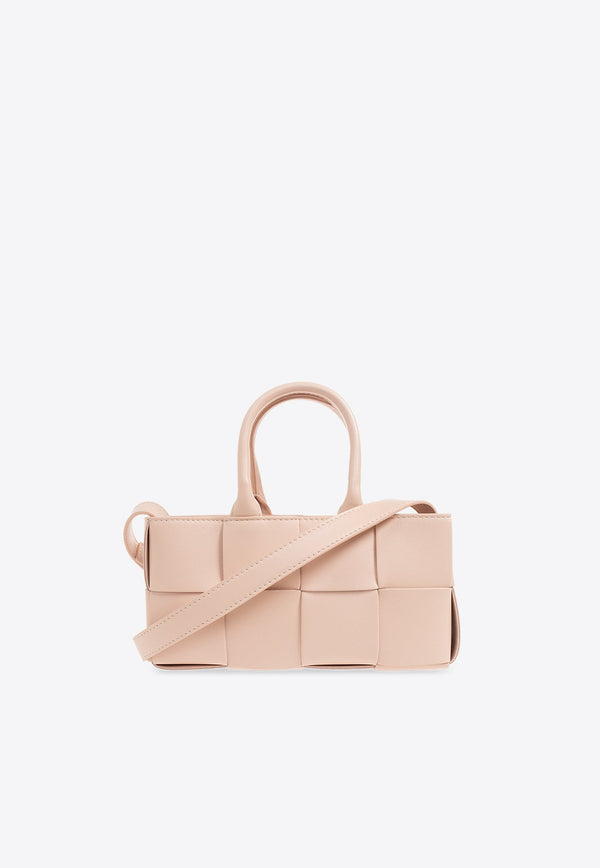 Mini East-West Arco Intrecciato Leather Tote Bag