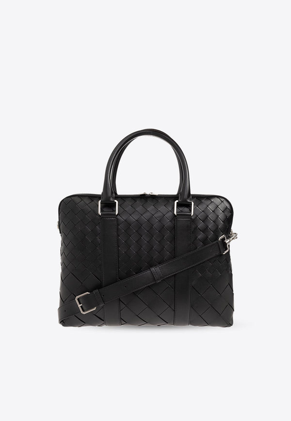 Slim Dégradé Intrecciato Leather Briefcase