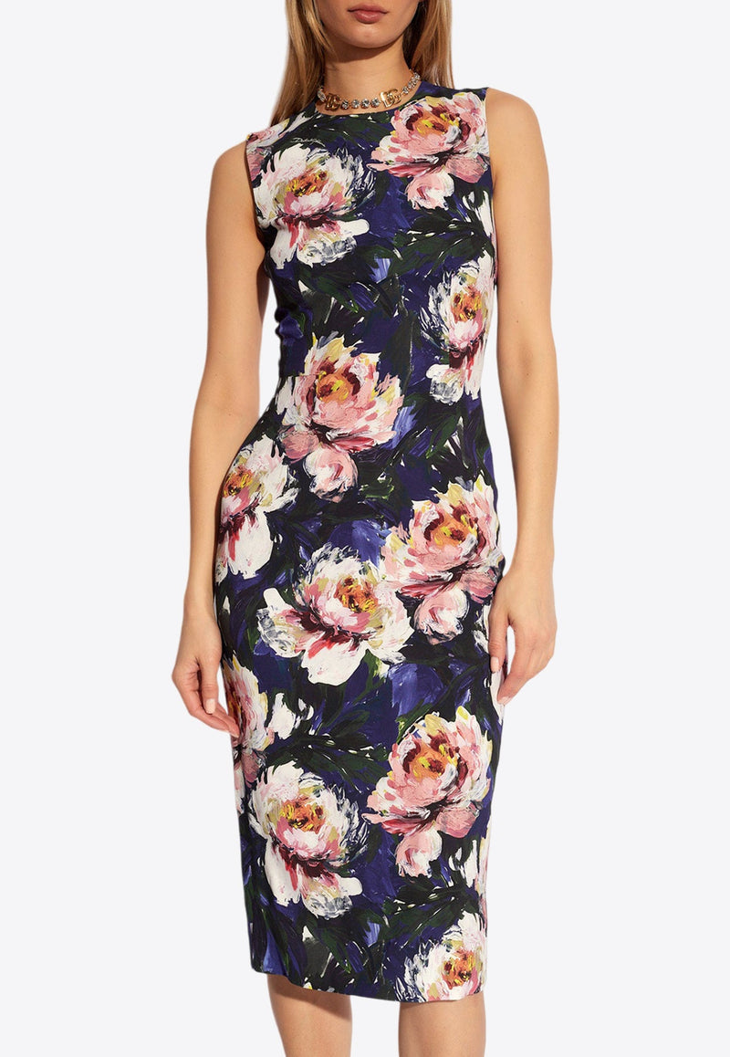 Floral Print Midi Dress