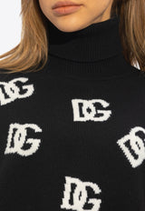 DG Logo Wool Turtleneck Sweater