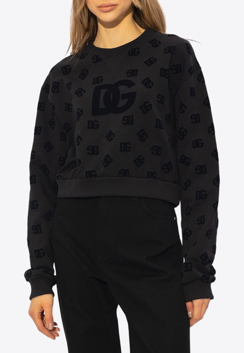 Flocked DG Logo Jersey Sweatshirt