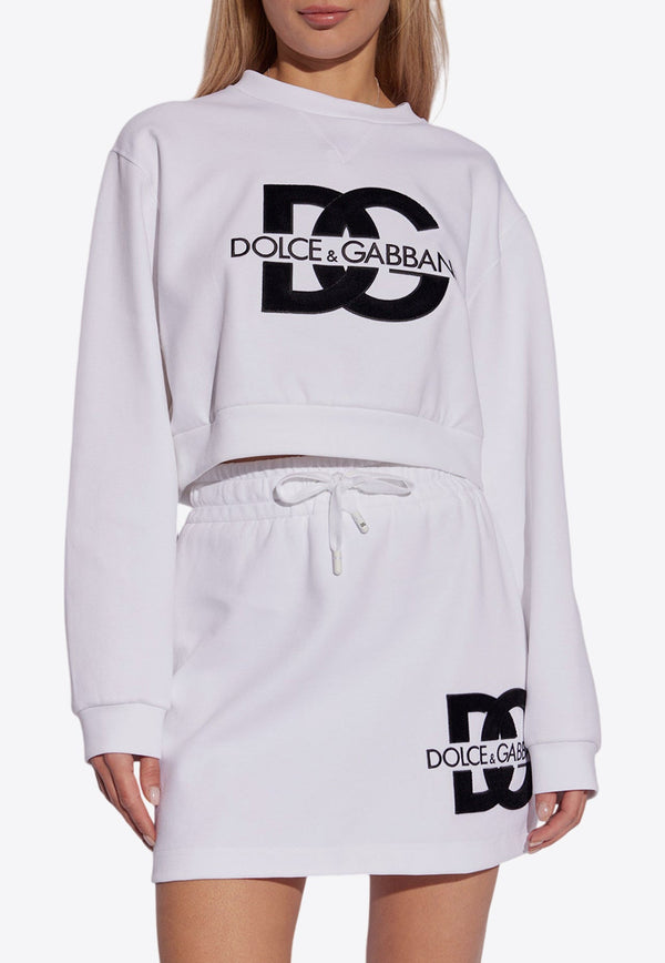 DG Logo Patch Cropped Sweatshirt