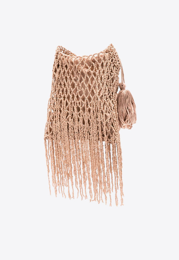 Beaded Fringed Shoulder Bag