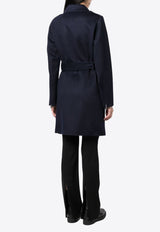 Leak Off-Center Zip-Up Wool Coat