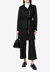 Leak Off-Center Zip-Up Wool Coat