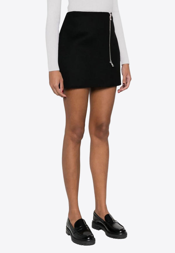 Leak A-line Zip-Up Mini Skirt