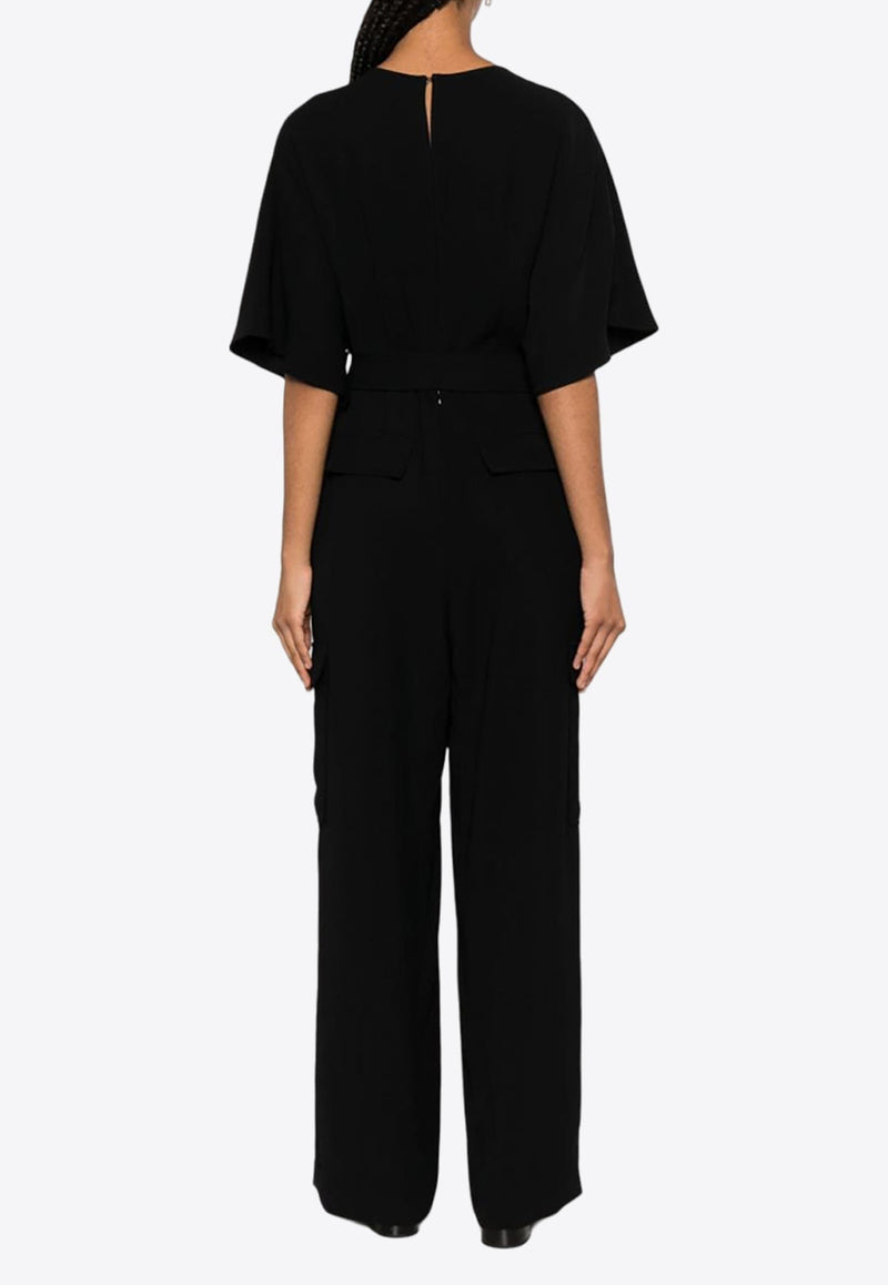 Poker Wide-Leg Cargo Jumpsuit